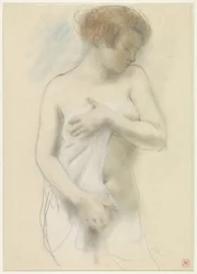 Mujer desnuda de pie