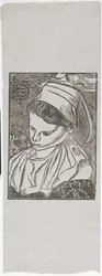 Bretonne de Pont-Aven (Mujer bretona de Pont-Aven) c.1896 (xilografía)