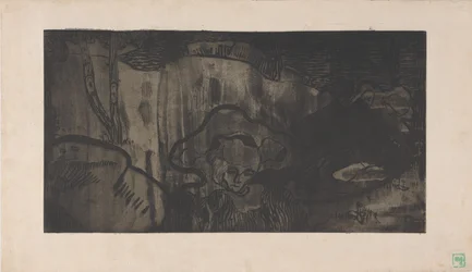 Decoration de Bretagne - Bretonnes au Bord de la Mer (Decoración de Bretaña - Mujeres bretonas junto al mar) c.1894 (aguafuerte, aguatinta y aguatinta al azúcar)