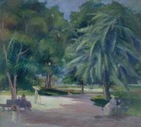 El jardín de Pincio (óleo sobre lienzo)