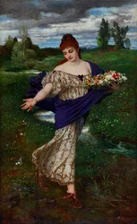 Flora, esparciendo flores
