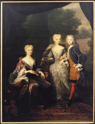 Retrato de María Luisa de Hesse-Kassel (1688-1765), Princesa de Orange, con sus hijos