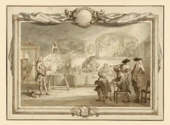Visita de pinturas en el gremio de San Lucas de Dordrecht