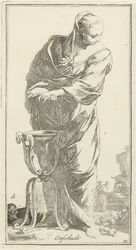 Personificación de la inocencia Inocencia (título sobre objeto) Cuarenta y una piezas, varias estatuas de Sinne (título de la serie)