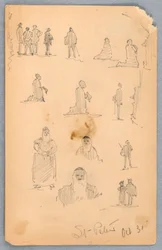 Bocetos de figuras en San Pedro