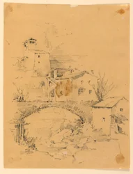Molino sobre un arroyo