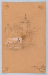 Dos bocetos de Morges, lago de Ginebra