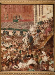 El Palio de Siena (óleo sobre lienzo)