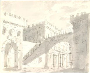 Patio del palacio con puertas