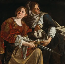 Judith con la cabeza de Holofernes y una sirvienta