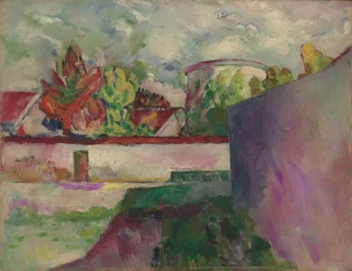 Paisaje, serie del castillo, c.1910 (óleo sobre tabla)