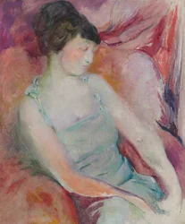 Retrato de Helen Fleck Seyffert, c.1921 (óleo sobre lienzo)