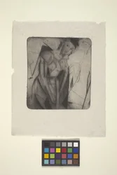 Figura en vidrio (punta seca)
