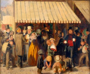Escena de feria (óleo sobre lienzo)