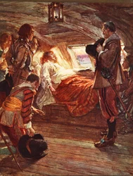 La Muerte del Almirante Blake (1599-1657) ilustración de 