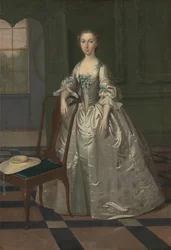 Una dama en un salón