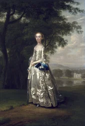 Retrato de una Dama en un Paisaje, 1750