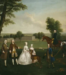 Thomas Lister y Familia en Gisburne Park, 1740-41