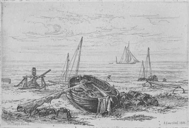 En la playa de Thorpe, 1888