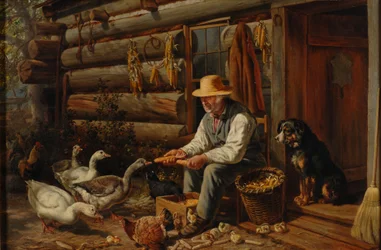 El viejo pionero: Tío Dan y sus mascotas, 1878