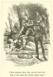 Sir Calidore, caballero de la cortesía, en la guarida de los bandidos