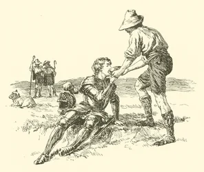 Sir Calidore, caballero de la cortesía, la búsqueda de la bestia flagrante