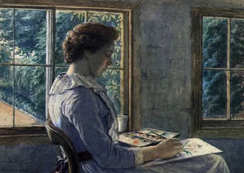 Mujer pintando