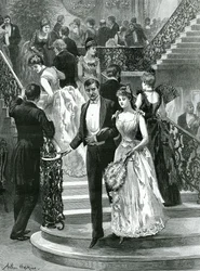 Bajando a cenar. Mi primer baile