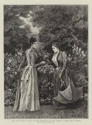 SAR la Duquesa de Teck y SHS la Princesa May en el jardín de White Lodge, Richmond