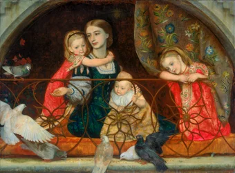 Sra. Leathart y Sus Tres Hijos, c.1863-65
