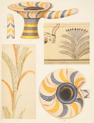 Detalle de las decoraciones de cerámica de Cnosos