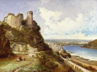 Castillo de Oberwesel y Schonberg, Rin, Alemania