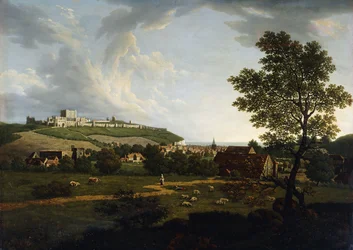Vista extensa de Dover y el castillo de Dover
