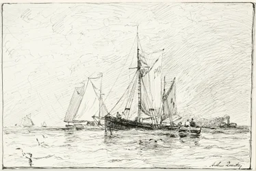 Arrastreros frente a Plymouth, Inglaterra