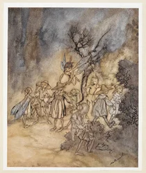 ACTO IV: Escena I, línea 138
Entran unas Segadoras, debidamente ataviadas.
Juno y Ceres envían a Iris a buscar a algunas ninfas y parcas para representar una danza campestre.