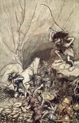 «Alberich hace entrar una banda de nibelungos con tesoros de oro y plata», 1910