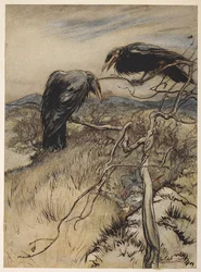 Ilustración de "The Twa Corbies