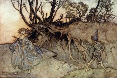 Ilustración de Arthur RACKHAM (1867-1939) para El sueño de una noche de verano de William SHAKESPEARE