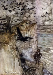 Ilustración de Arthur RACKHAM (1867-1939) para El sueño de una noche de verano de William SHAKESPEARE