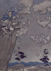 Ilustración de Rip Van Winkle de Washington Irving, 1904