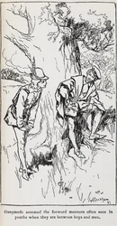 Ilustración de Ganímedes de As You Like It.