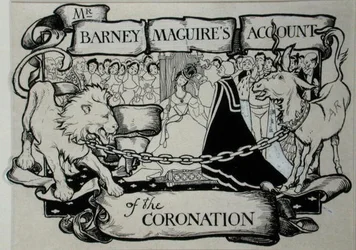 Relato de la coronación del señor Barney Maguire, ilustración de «The Ingoldsby Legends or Mirth and Marvels», de Thomas Ingoldsby, publicada en 1898