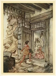 Tomando las llaves del Castillo, Jack abrió todas las puertas, de Cuentos de Hadas Ingleses, pub. 1922