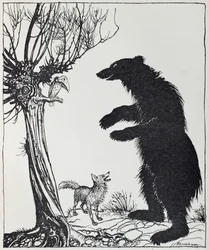 El oso y el zorro, ilustración de 