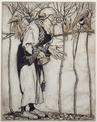 El Mago, ilustración de El Libro de Imágenes de Arthur Rackham, publicado en 1913