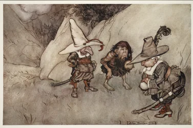 Sus rostros también eran peculiares., de Rip Van Winkle de Washington Irving, pub. 1910