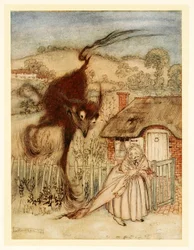 ¡Bueno! ella se rió, ¡estoy de suerte!, de Cuentos de hadas ingleses, pub. 1922