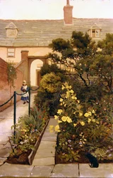 Cabaña al atardecer