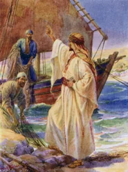 Jesús llamando a Pedro y Andrés