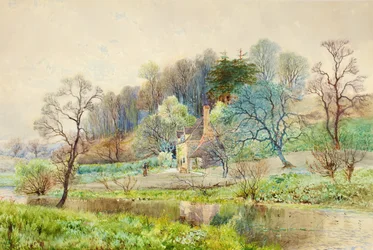 Una granja forestal, Horsham, Sussex, c.1880-1900